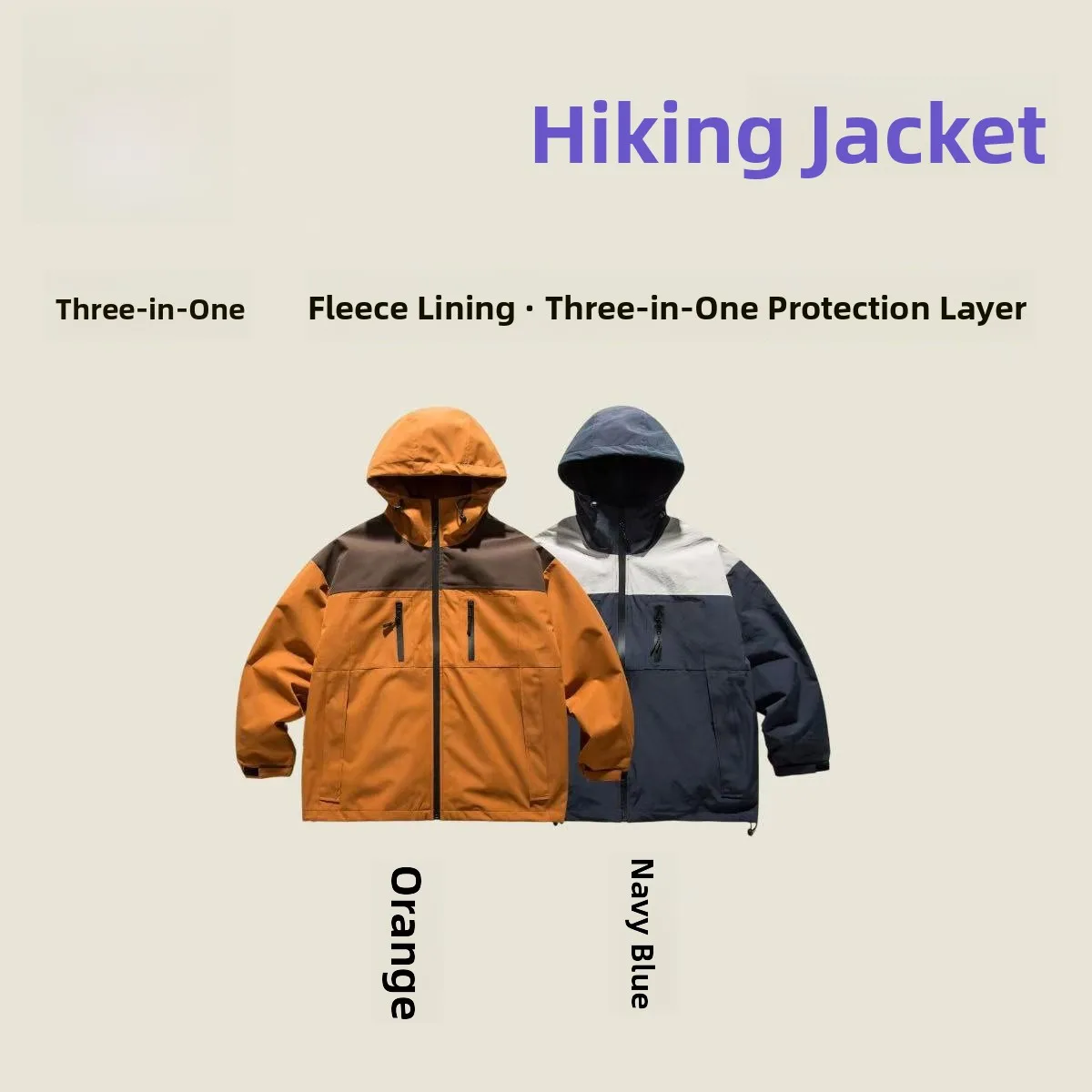 

Tee-in-One Detachable Fce Lined Jaet Hooded Autumn Winter Cotton Clothes Faion Urban Sle Regular Length Men's Coat