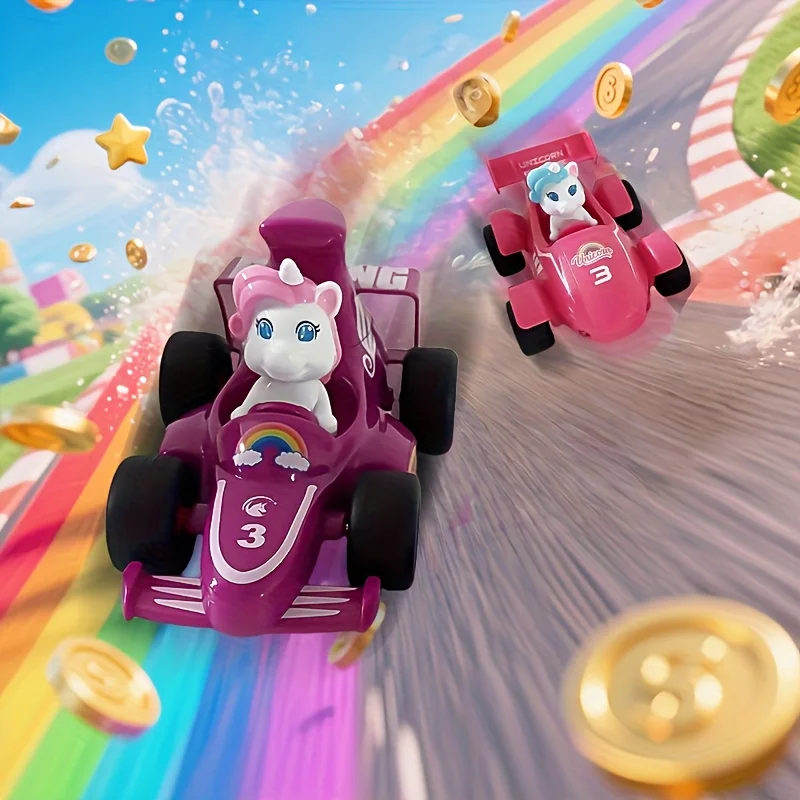 

2.4GHz Unicorn RC Racing Car, Pink/Purple, Easy to Operate, Christmas Gift
