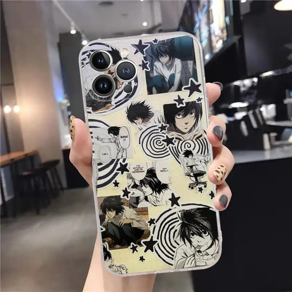 D-death Note anime Phone Case For iPhone 15 14 11 12 13 Mini Pro XS Max Cover 6 7 8 Plus X XR SE 2020 Funda Shell