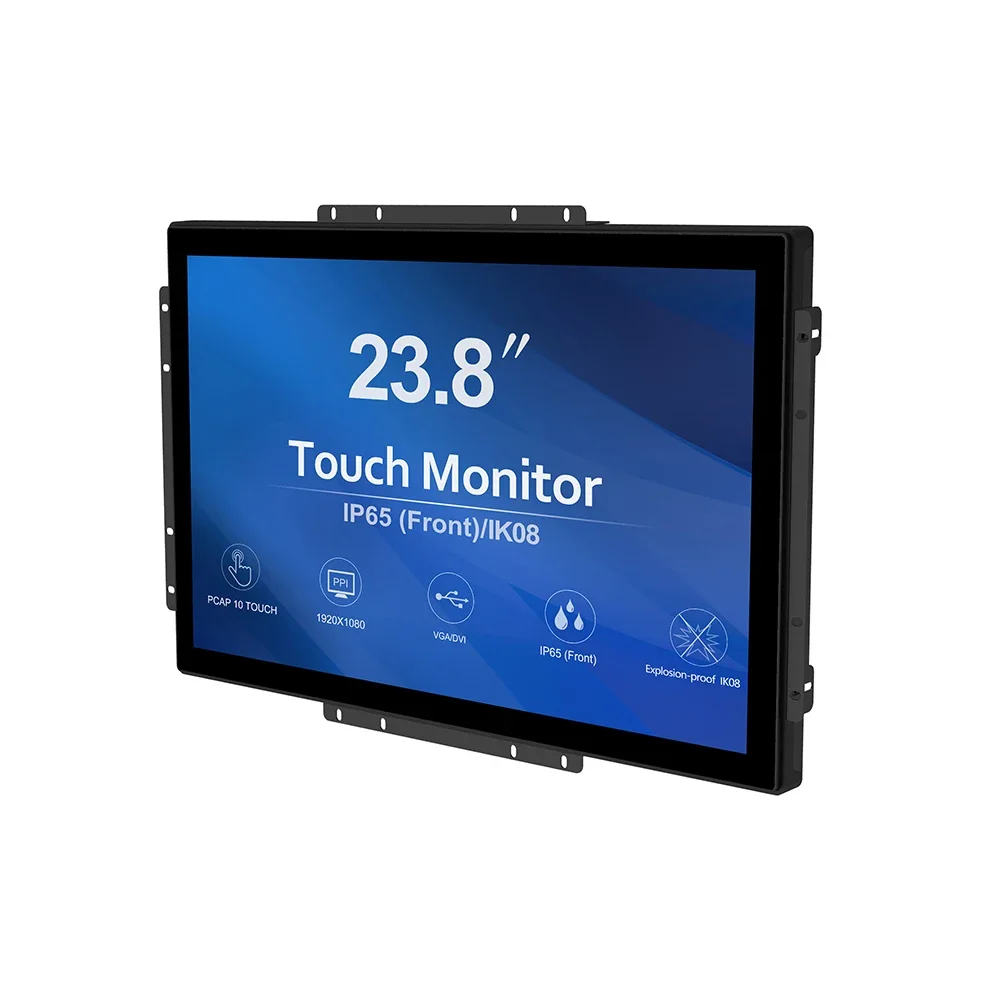 23.8 Inch 10 Points IP65 Open Frame Touch Screen Industrial LCD Monitor, Capacitive Open Frame Touchscreen Displays