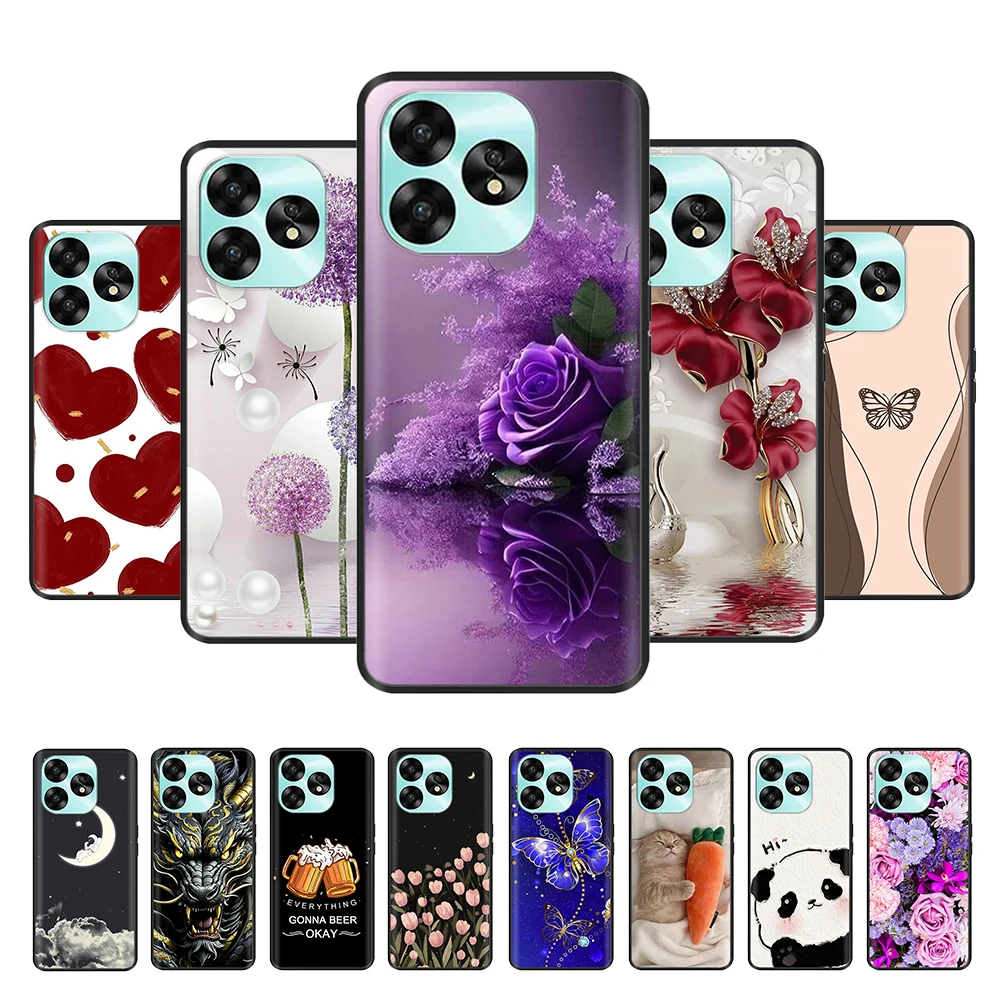 For UMIDIGI A15 Case Cute Dinosaur Soft Liquid Silicone Phone Cover For UMIDIGI A15C Case Protective Funda Cases For UMIDIGI A15