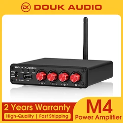 Douk Audio Mini Bluetooth 5.0 Digital Amplifier HiFi 4 Channel Audio Amp for Home Stereo System Car / Multi-room Power Amp 50W*4