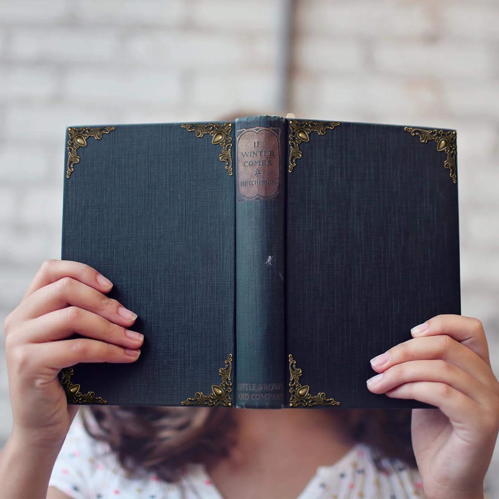 

24Pcs Box Corner Protector Patches Vintage Metal Book Edges Decorative Style DIY Jewelry Gift Album Book Corner Cover