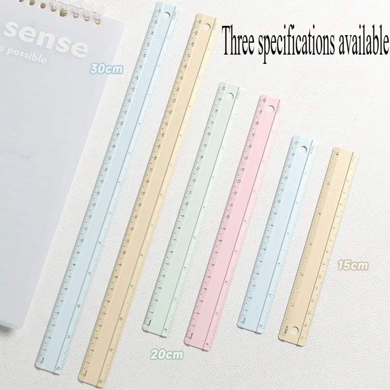 4pc Set Multi-color Geometric Ruler, Clear Scale Portable Drawing Tool, Measuring Supplies for School, Home and Office