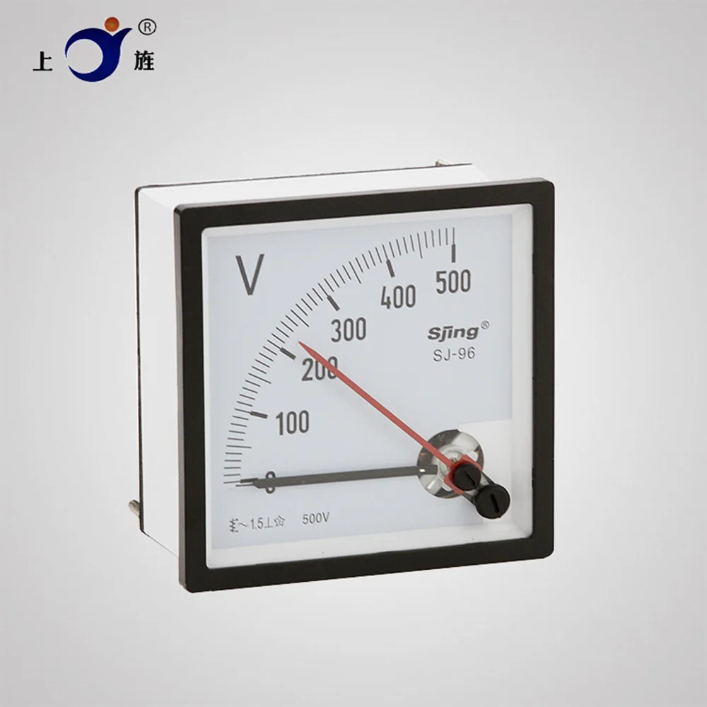 1Pcs CP-96 SJ-96 CZ-96 Double Needle AC 200V 250V 300V 400V 450V 500V 600V 750V Range Analog Voltmeter Gauge Panel Voltmeter