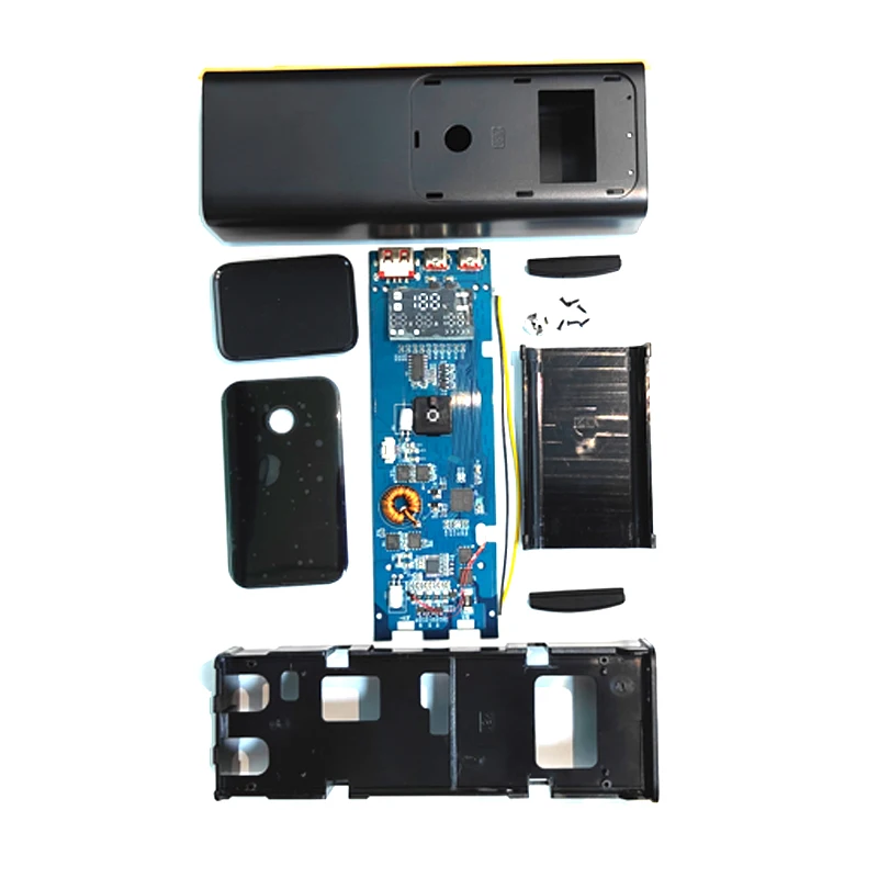 PD 100W DIY Akku-Ladegehäuse Schnellladung für 4 Stück 21700 Polymer 20000mA Akku Powerbank-Box für Macbook Schweißarbeiten Erforderlich