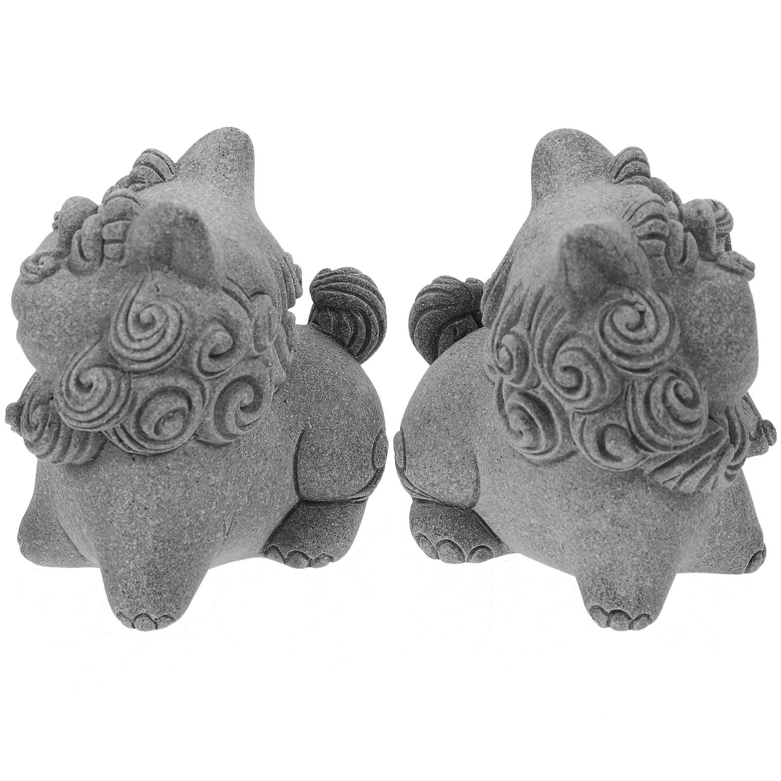 

2 шт. мини-фигурка льва, декоративная статуя, маленькое украшение, порошок, настольные нити, садовый аквариум, цветочная композиция