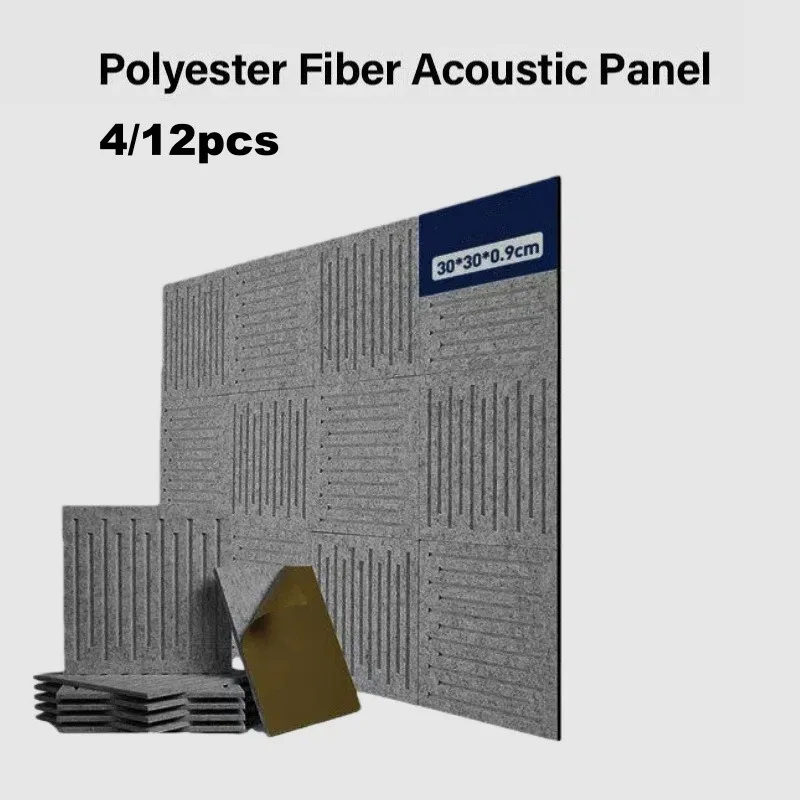 

Acoustic Foam Panels Self-Adhesive Soundproof Wall Tiles for Studio Office Home Theater Noise Reduction Felt Wall Stickers DIY