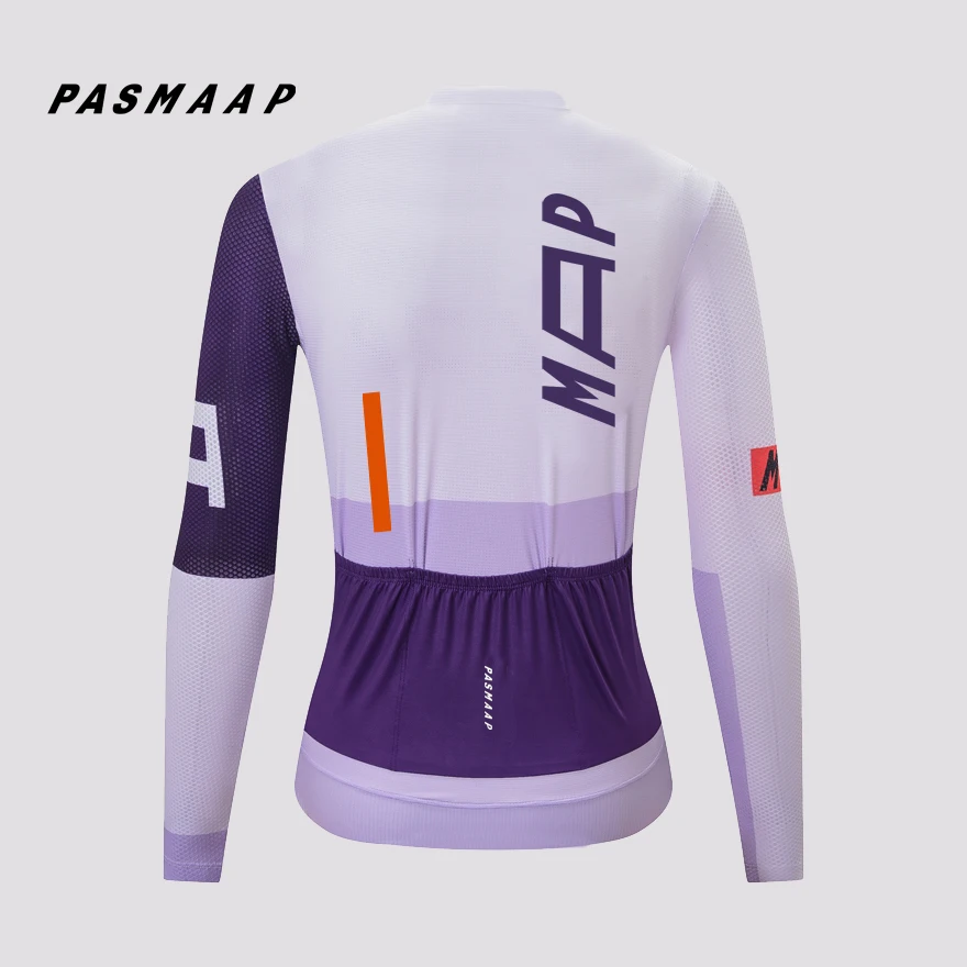 2024 PASMAAP Cycling Jersey Long Sleeve Pro Team Jersey MTB Road Bike Clothing Maillot Ciclismo Hombre Breathable Bicycle Shirts