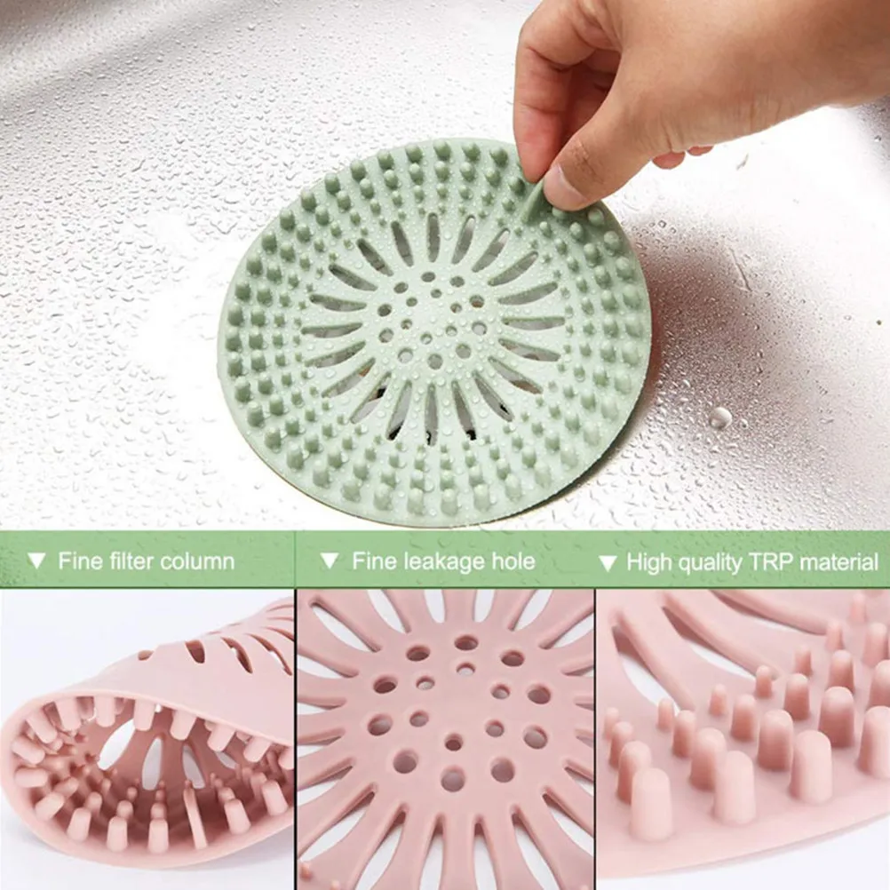 5Pcs Premium Thick Silicone Sink Stainer Anti-Blocking Drain Cover Ideal for Kitchen Bathroom Laundry Sinks Garbage Disposal
