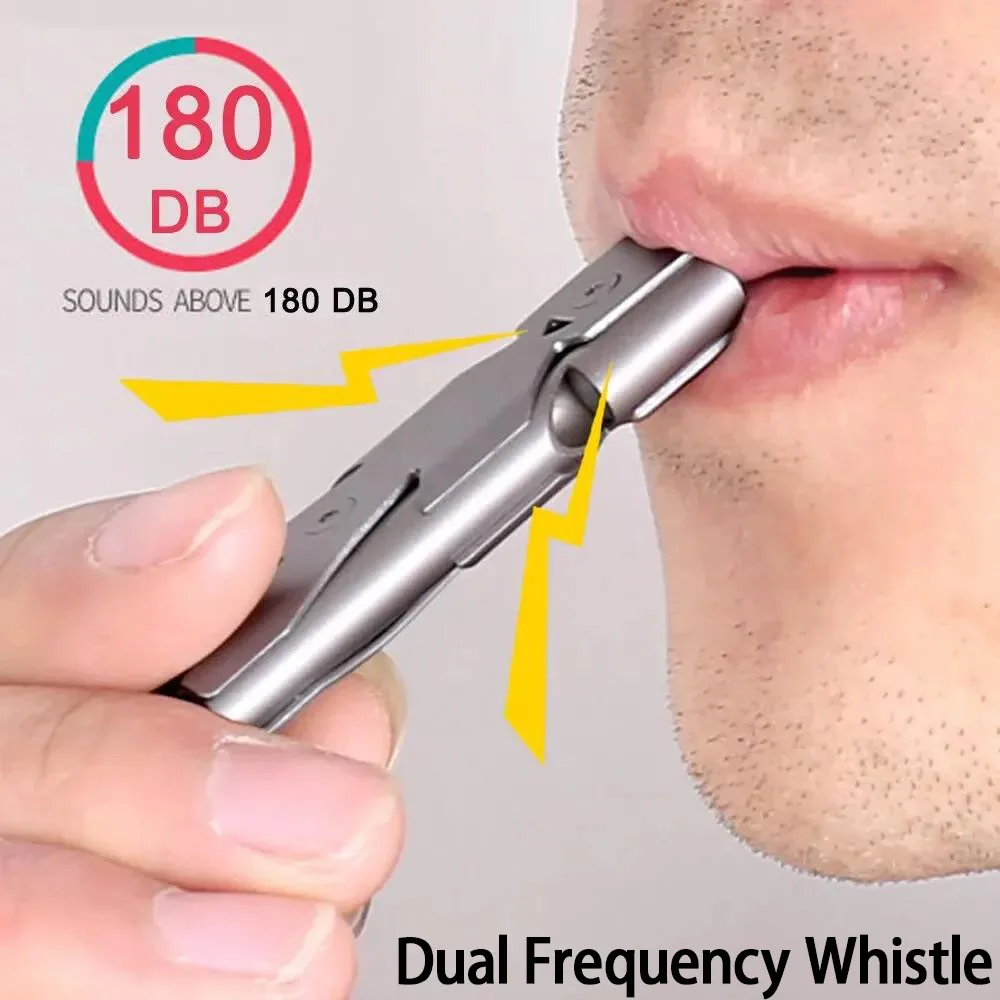 Double Pipe Whistle Pendant Keychain High Decibel Portable Outdoor Survival Emergency Camping Tool Multifunction 1PC