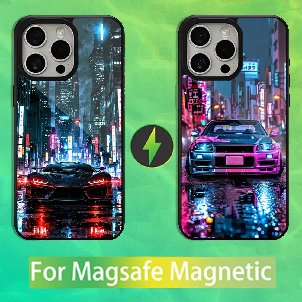 

Cool Cartoon Sports Car Phone Case For iPhone 16,15,14,13,12,11,Pro,Max,Plus,Mini,Magsafe,Magnetic Wireless Charging Case