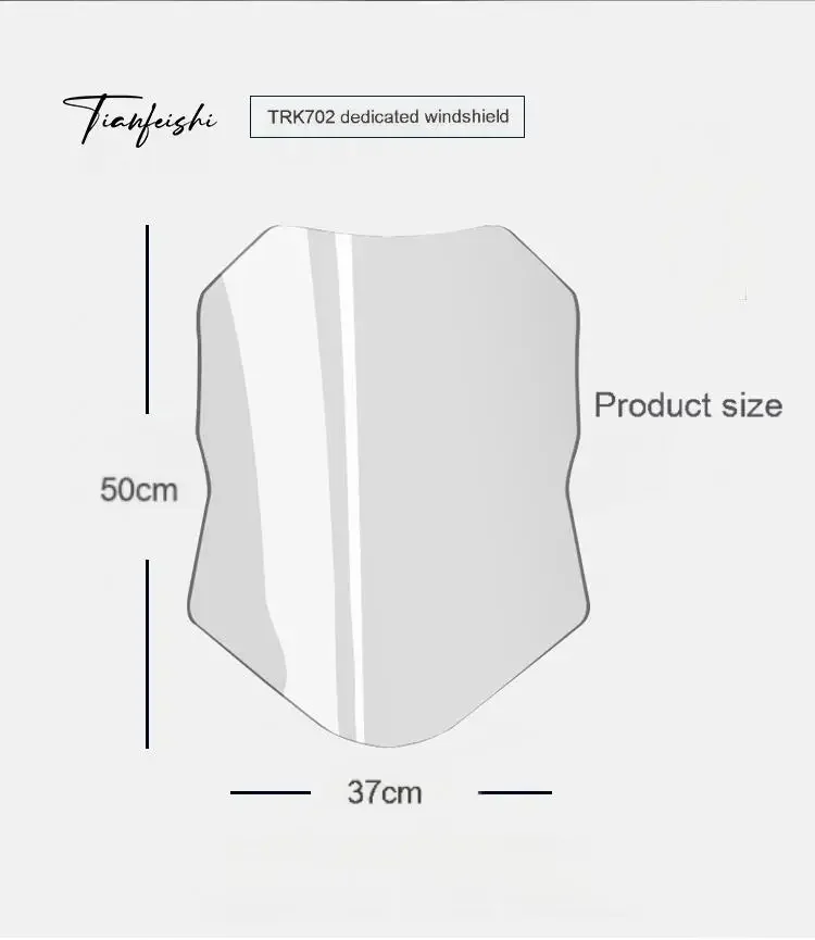 For Benelli Jinpeng TRK702 special windshield modification heightened and enlarged front Sunshade and chest protection deflector