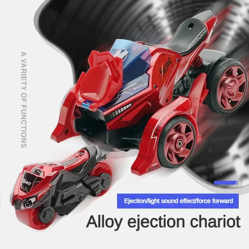 1:32 Alloy Ejection Motorcycle Chariot Second Generation with Light Music Car Model Motorcycle Car Model toys