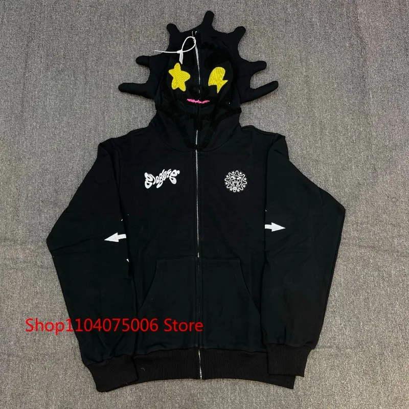 

Winter Glo Gang Hooded Sweatshirt Embroidered Design Thick Cotton Streetwear Pullover Men Women Casual