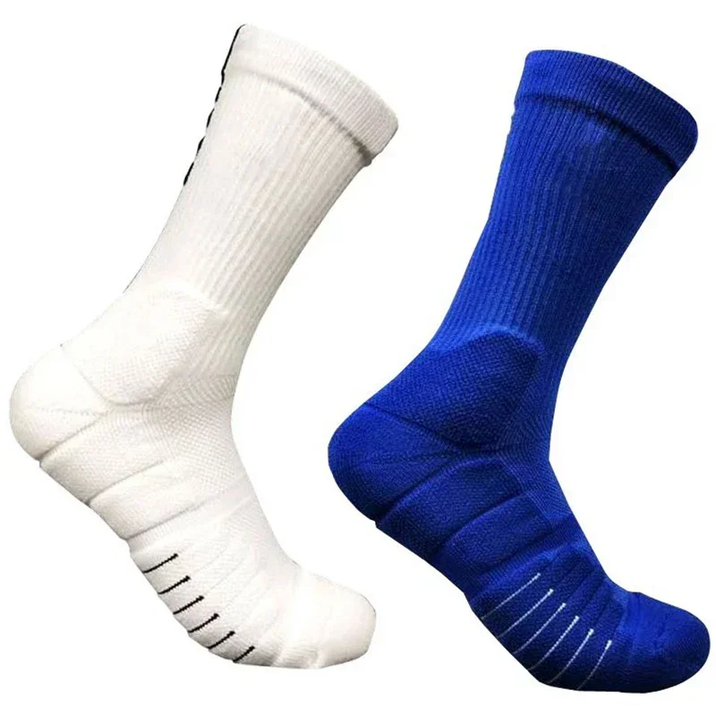 Men\'s Basketball Sports Socks Mid-Tube Socks Thicken Basketball Elite Stockings Long Tube Socks Breathable Sweat-absorbing Sock