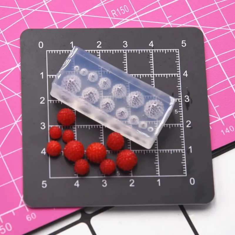 Miniature Doll House Simulated Raspberry High-transparency Silicone Mold DIY Cartoon Doll Decorations Accessories Making Tool