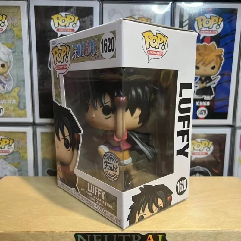 Véritable Funko Pop une pièce Luffy Action Anime Figure vinyle Statue poupée bureau décoration modèle jouets enfant objets de collection cadeaux