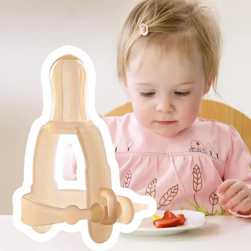 Guanto per tappo per succhiare le dita in silicone per protezione per succhiare il pollice per bambino Comodo dispositivo correttore per mordere per massaggiagengive per ragazze dei ragazzi