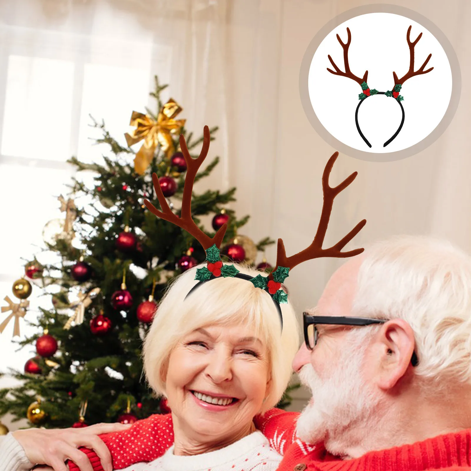 

Realistic Deer Antler Headband Large Design for Holiday Celebrations and Photoshoots Comfortable Material for All Ages