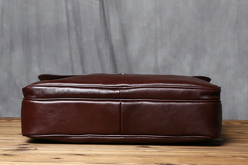 NZPJ Echtes Leder Herren Aktentasche Vintage Natürliche Rindsleder Handtasche Große Kapazität Umhängetasche Lässige Mode Computer Tasche – Detail 8