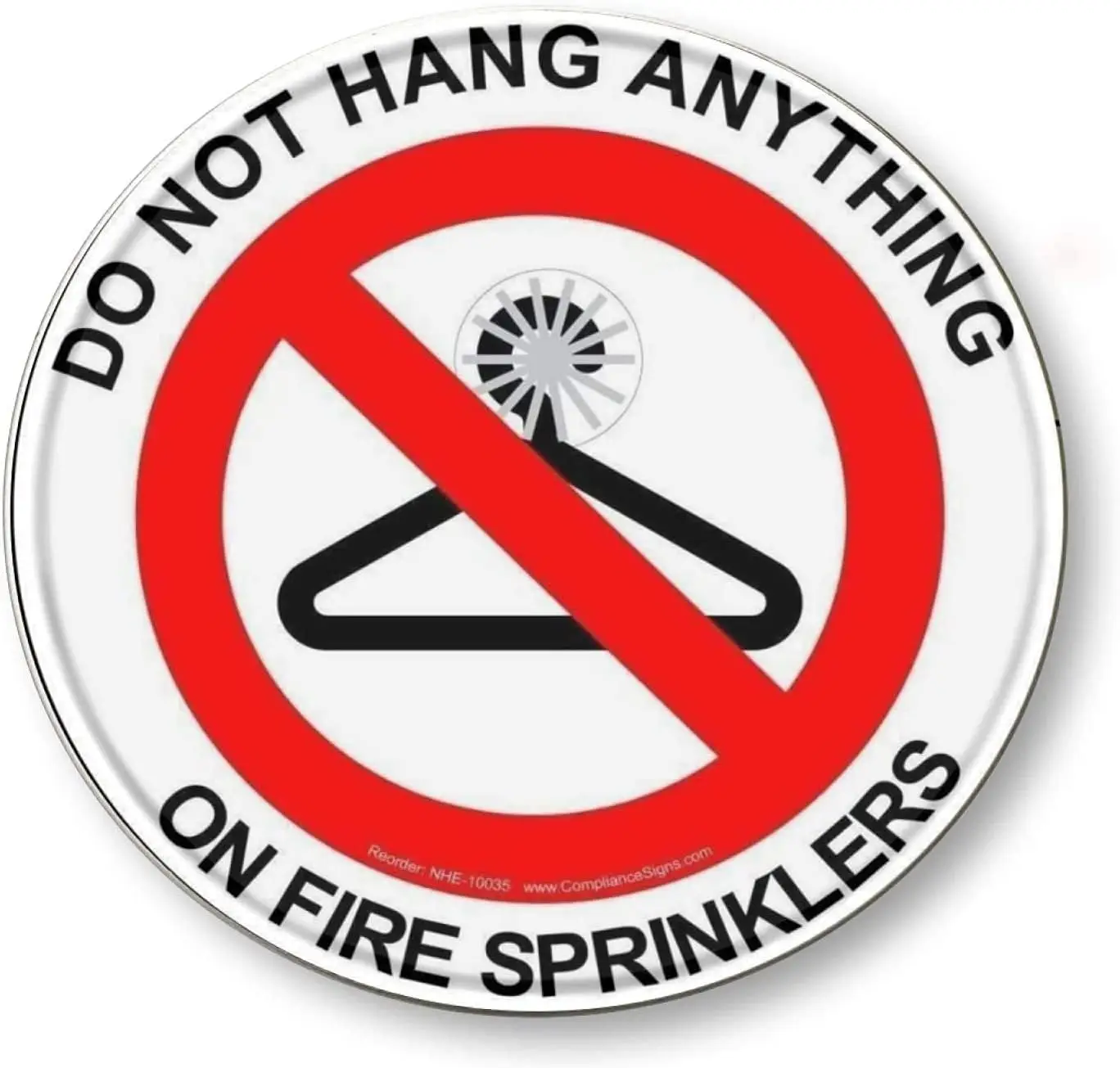 Do Not Hang Anything On Fire Sprinklers Vintage Round Metal Tin Sign Nostalgic Metal Sign Home Decor for Culb Bar Garden Kitchen