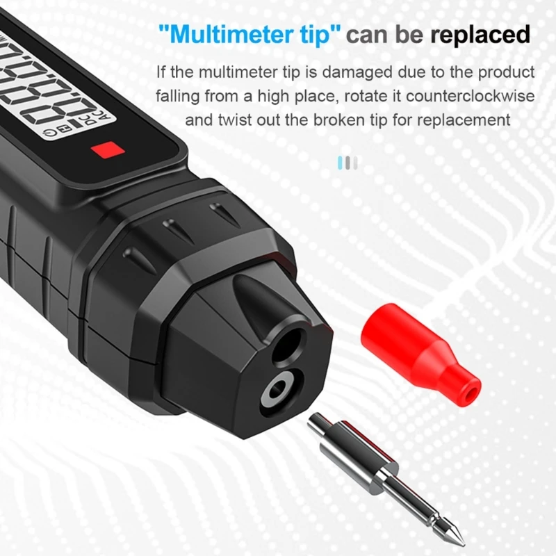 Pen Multimeter Backlight-Flashlight Sensitivity Adjustable InteligentAutomatic Meter Voltage Tester Resistance Drop Shipping