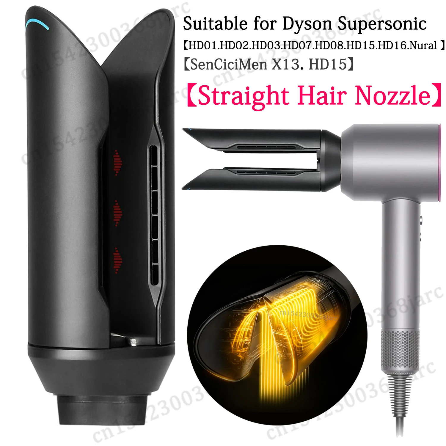 

Hair Dryer Straightener Nozzle For Dyson Supersonic HD08 HD15 HD16 Nural Hair Dryer Accessories Automatic Straight Hair Nozzle