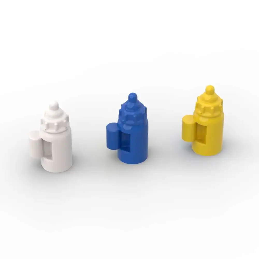 MOC 10 Buah Kit Blok Bangunan Botol 18855 Genggam Peralatan dengan Pegangan Kaleng Susu Partikel Bata Mainan Pendidikan Hadiah Anak-anak