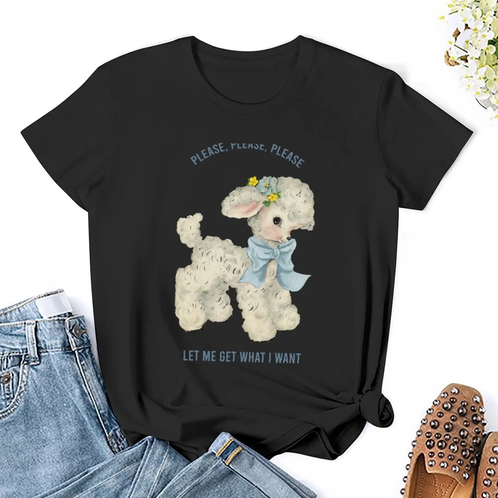 Bitte, bitte, bitte lassen Sie mich bekommen, was ich will T-Shirt Grafiken Tier druck kawaii Kleidung ariat Hemden für Frauen