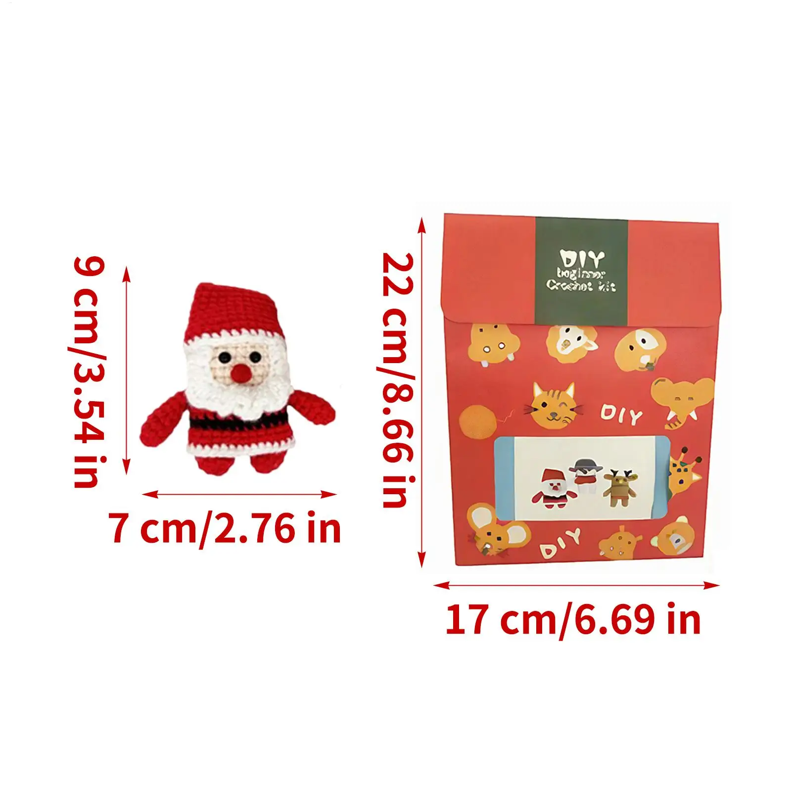 عيد الميلاد الكروشيه عدة DIY الحياكة مجموعة عطلة ديكور دمية الحياكة عدة للبالغين المراهقين DIY بها بنفسك عشاق المبتدئين عشاق الحرف اليدوية #6