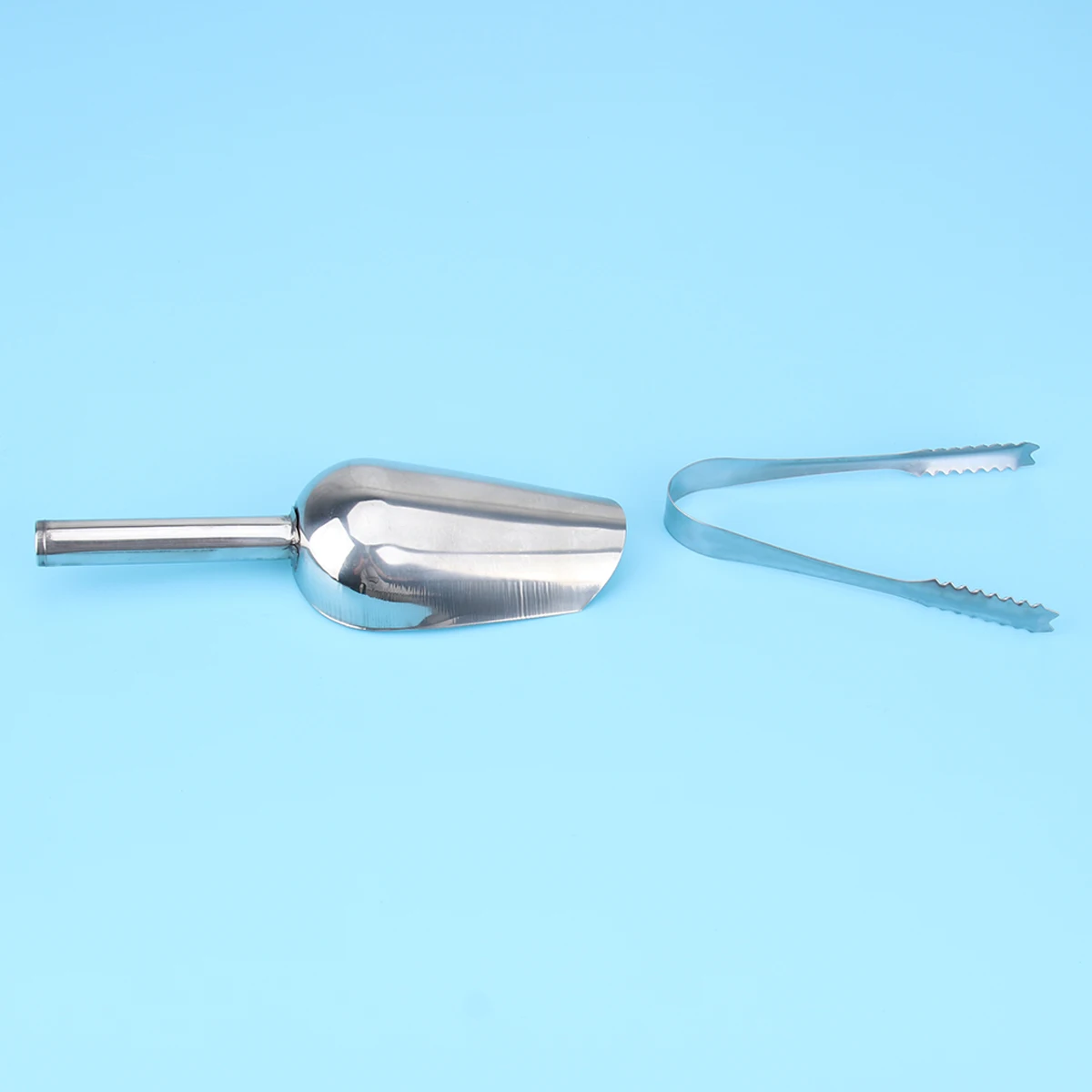 

16Pcs Stainless Steel Ice Scoop Tongs Set Elegant Mirror Polish Home Wedding Bar 6 8 Inch Ice Scoop Kitchen Utility Scoops