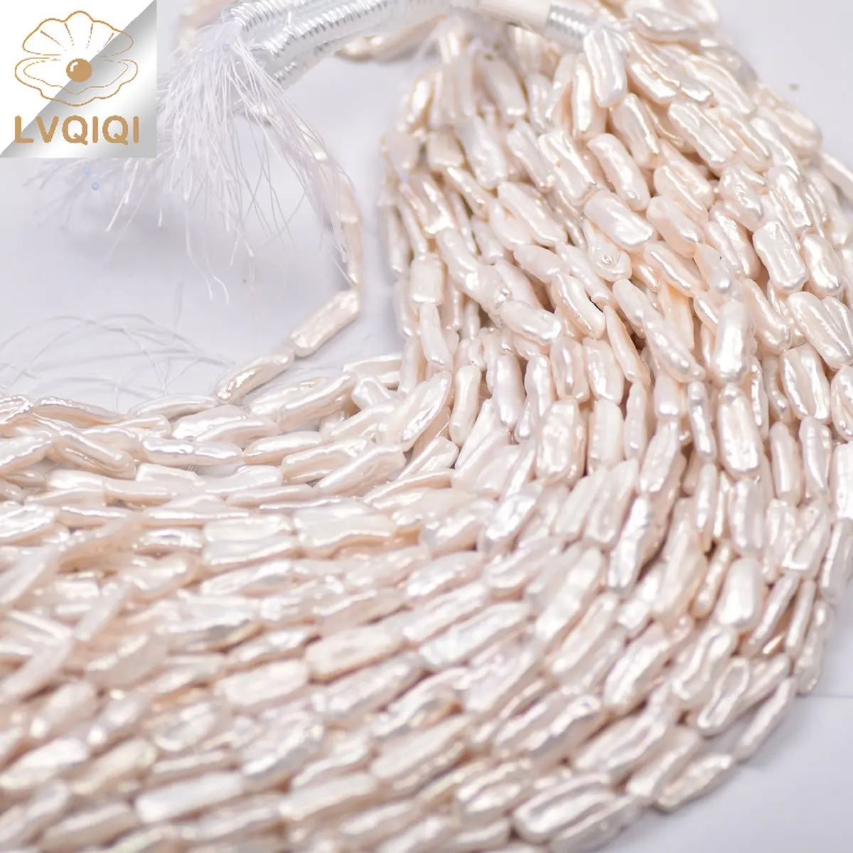 

Natural Freshwater Baroque Pearl Beaded Irregular Rectangle Loose Isolation Beads for Jewelry Making Diy Bracelet Necklace