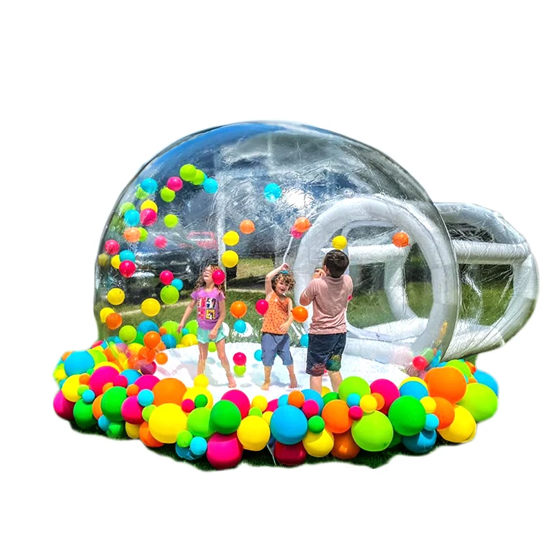 Inflatable Party Advertising Jumping Bubble Balloons House Bouncer Tent 10Ft Balls Toys With Blower For Party Wedding