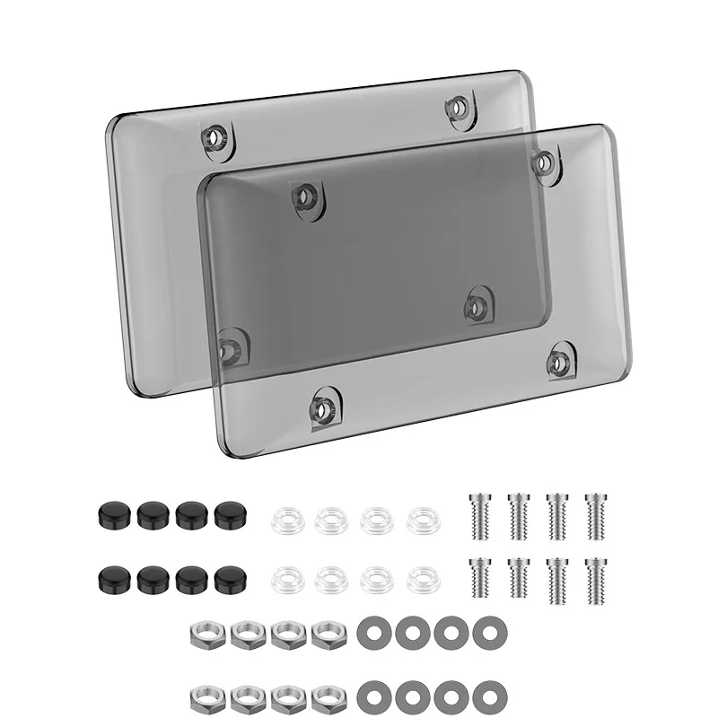 2pcs New Practical Car License Plate Frame License Plate Cover Flat Installation Universal Vehicle Modification Accessories