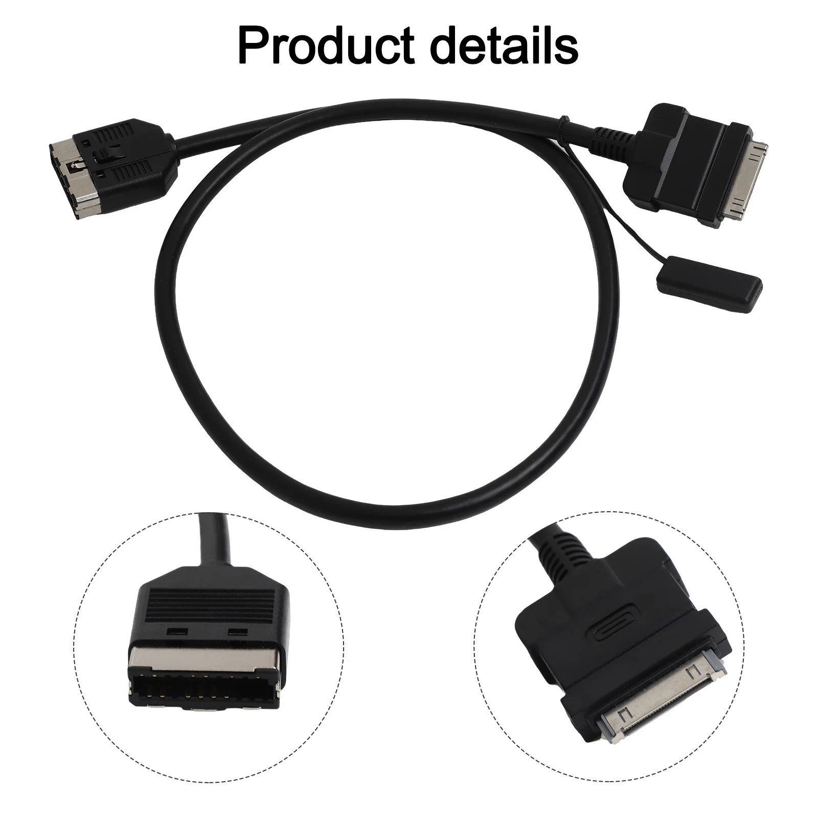 Interface Cable for iPhone Compatible with For Land Rover and For Jaguar 30pin Car Audio System Cable for Center Console Use