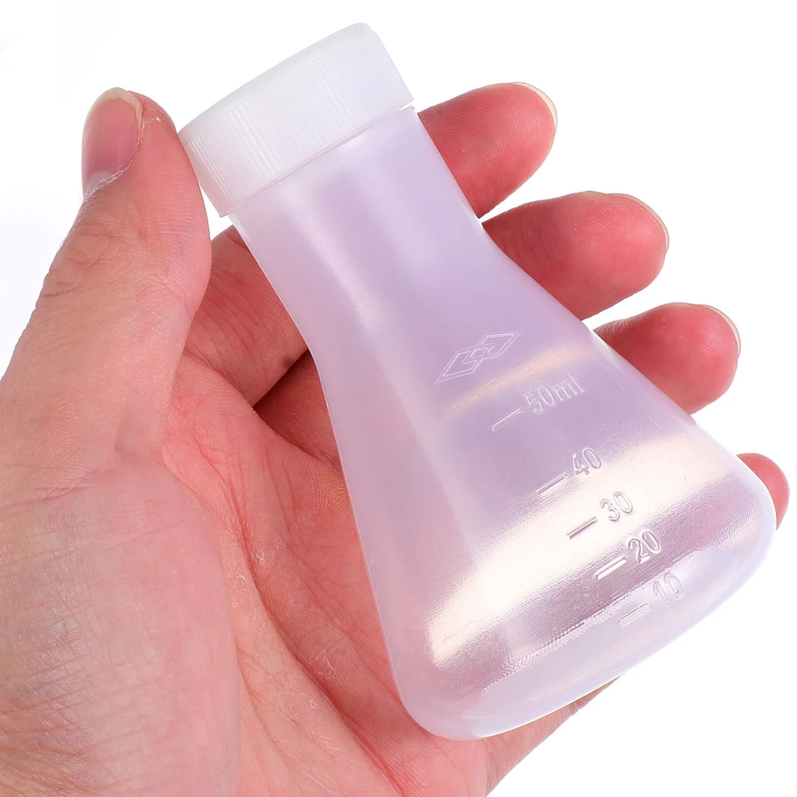 

5Pcs Conical Flask for Chemistry Lab Durable Practical PP Material No Bubbles Smooth Rounded Easy Observation Standard Capacity