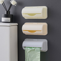 Garbage Bag Storage Box Wall Mounted Grocery Bag Holder Dispenser Kitchen Bathroom Plastic Bags Container