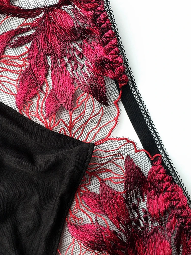 BirdTree, 100%Real Silk Sexy Briefs, Women Low Waist Embroidery Lace, French Breathable Sexy Underwear, 2024 Summer P44101QC image 4