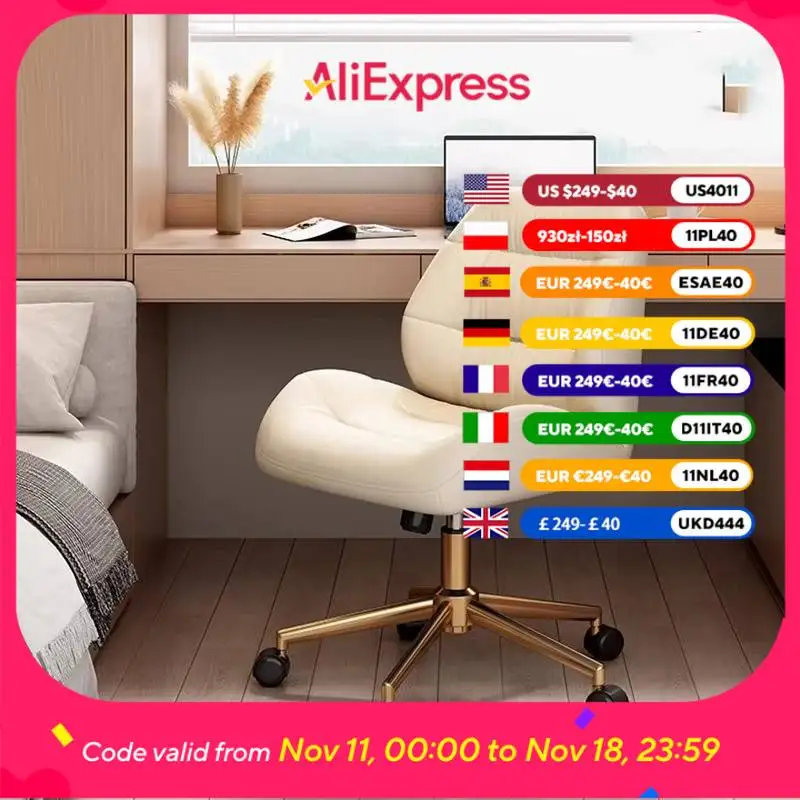 

Comfy Elegant Beige Office Chair Luxury Backrest Conference Ergonomic Gaming Chairs Modern Designer Sillas De Oficina Furniture