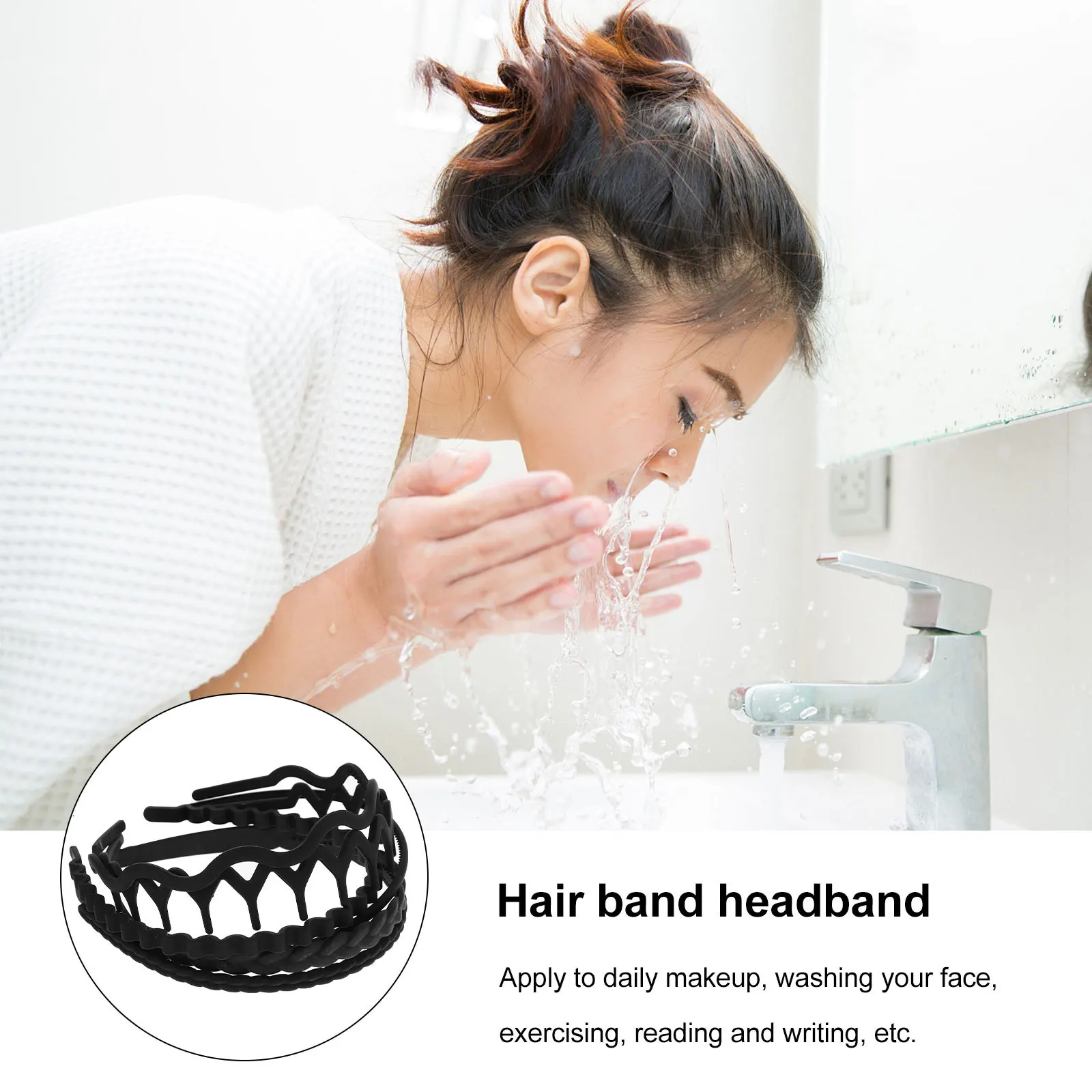 

6Pcs Teeth Headbands Flexible Hair Bands for Women Fits All Head Sizes Hair Accessories for Facial Mask Makeup