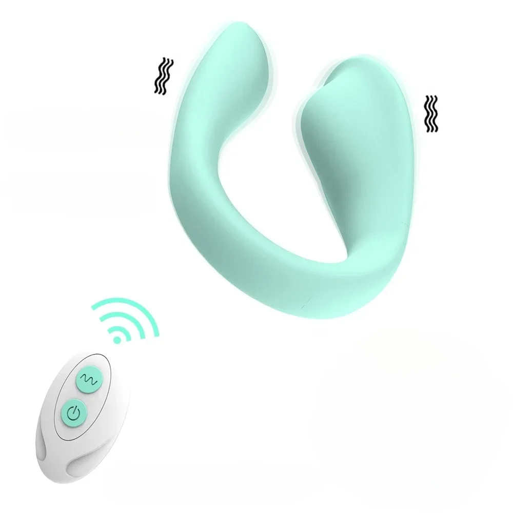 9 Speed U-Shape Vibrator with Wireless Remote Dual Motors Clitoral G Spot Stimulator Wearable Sex Toy for Women Adults