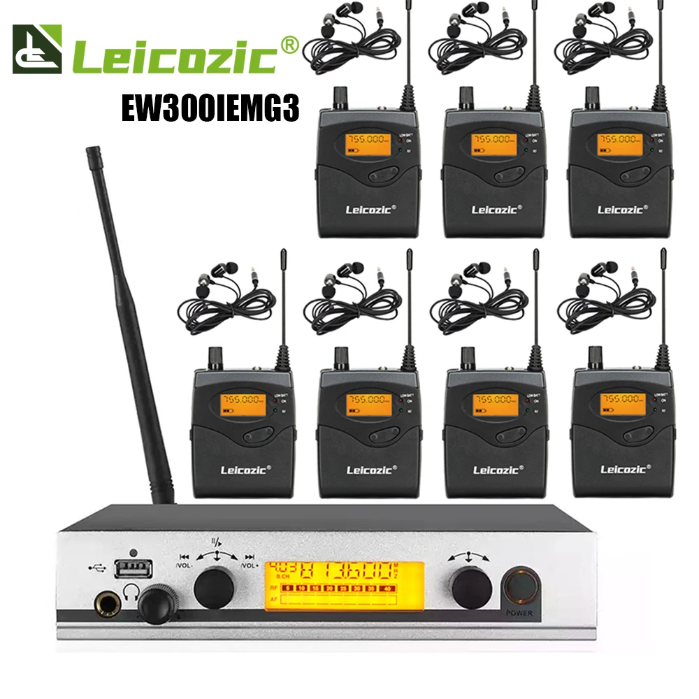 Leicozic In-Ear Monitors Professional 7 Bodypack Receiver IEM Stage Monitoring Systems Wireless Stage Return In Ear DJ Equipment