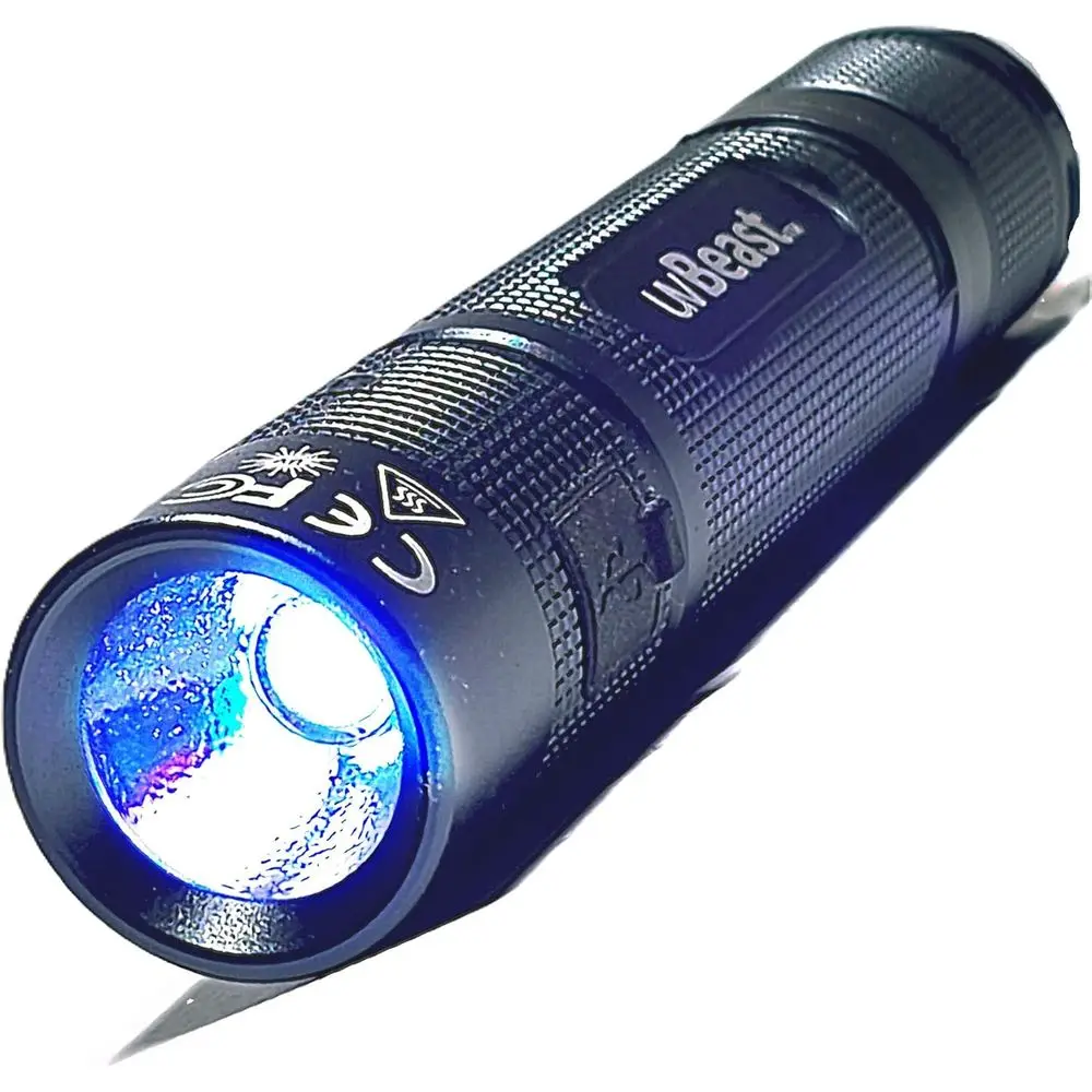 

New V3 MINI 385-395nm Black Light UV lashlight – Low Contamination Ultraviolet - Professional Grade High Power 5 Core UV LED – U