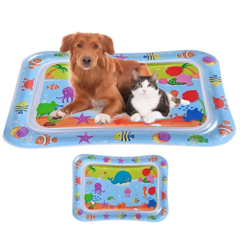 

Pets Playing Water Mat Sensory Water Play Mat Summer Water Sensory Pad Playmat With Fish pet supplies For Cat Interactive Toy