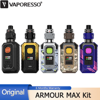 Original Vaporesso ARMOUR MAX Kit 220W Box MOD Electronic Cigarette Vape and 8ml iTANK 2 Fit GTi Mesh Coil 18650/21700 Vaporizer