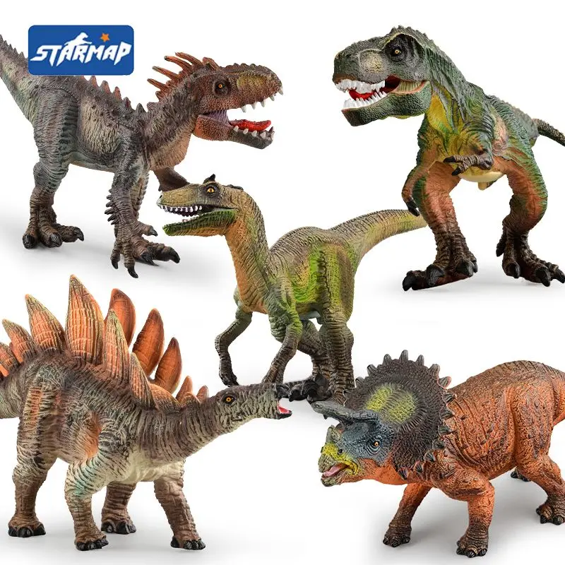 

Звездная диаграмма, имитация звука, игрушка-динозавр, мягкий клей, тираннозавр и трицератопс, рев дракон, статическая модель для коллекции