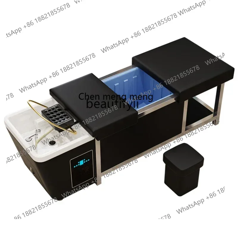 

X Head Therapy Shampoo Chair Water-Free Circulation Fumigation Water Storage Physiotherapy Bed Barber Shop Massage Couch