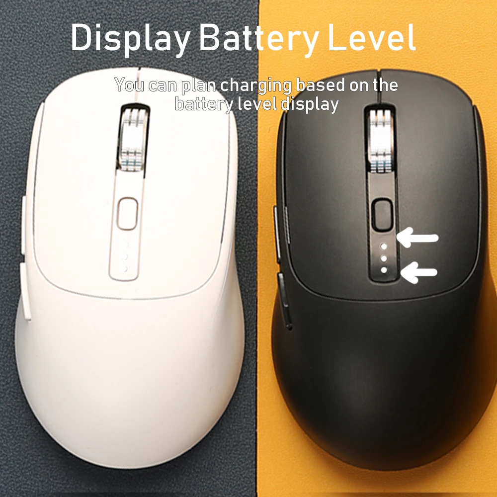 ماوس لاسلكي 2.4G متوافق مع بلوتوث، ماوس كمبيوتر مريح للألعاب مزدوج الوضع لأجهزة الكمبيوتر المحمول والمكتب المنزلي وماوس لاسلكي #5