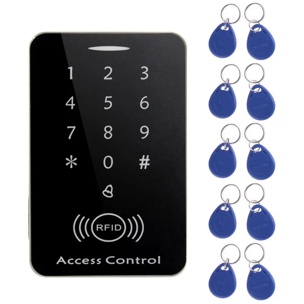 

RFID Keypad Standalone Touch Screen Backlight Access Control Card Reader with Digital Keypad 10PCS Keys Card for Home Apartment